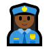 👮🏾‍♀️ woman police officer: medium-dark skin tone display on Windows